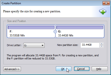 Specify Partition